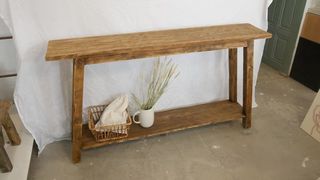 Mueble recibidor rustico madera maciza