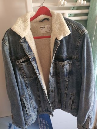 ⭐Cazadora vaquera de borrego Bershka
