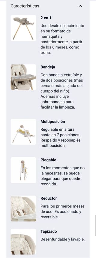 Trona evolutiva infantil Jané Mila