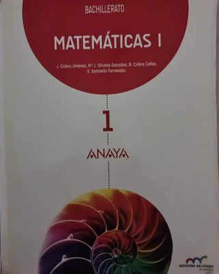 Libro matemáticas primero bachillerato