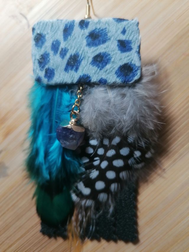 Pendientes artesanales con amatistas