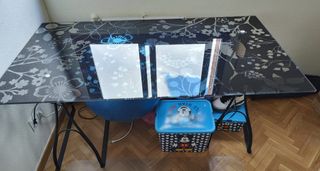 Mesa cristal templado