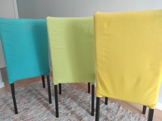 6 sillas de comedor + 6 fundas