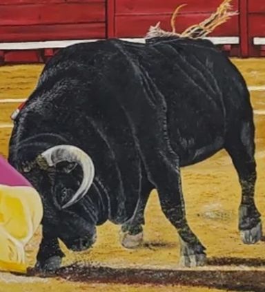 Cuadro pintado al oleo del torero JOSE TOMAS