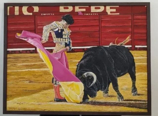 Cuadro pintado al oleo del torero JOSE TOMAS