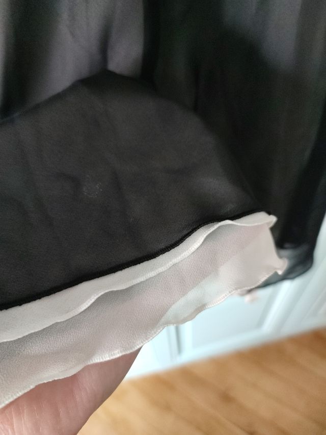 Camisón corto reversible blanco o negro TERESA