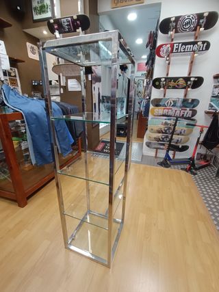Góndola perchero con baldas de cristal 