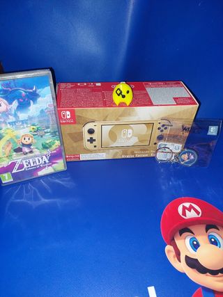 SWITCH LITE ZELDA NUEVA+JUEGO ZELDA+EXTRA