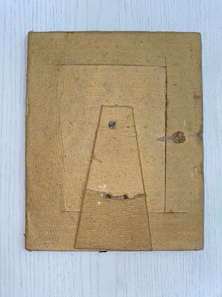 Lotto 2 quadri quadro rosso quadro foglie