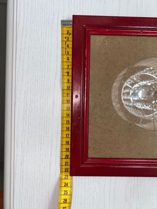 Lotto 2 quadri quadro rosso quadro foglie