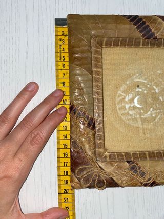 Lotto 2 quadri quadro rosso quadro foglie