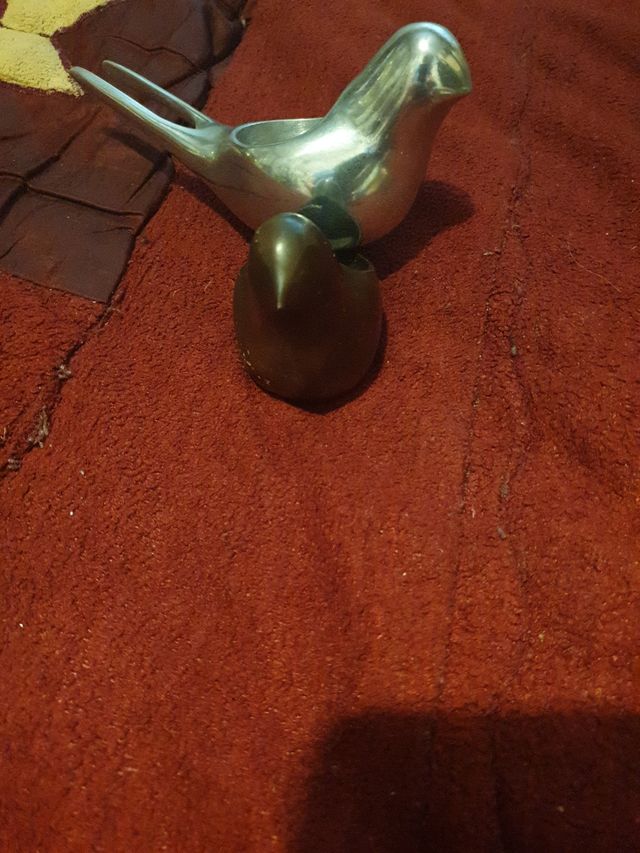 2 PORTACANDELA VINTAGE A FORMA DI RONDONE