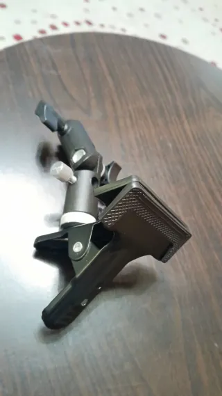 Pinza abrazadera soporte reflector luz 2 roscas