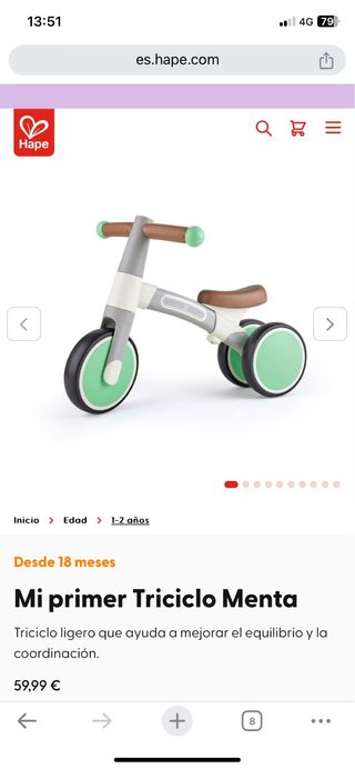 Triciclo hape ligero sin pedales