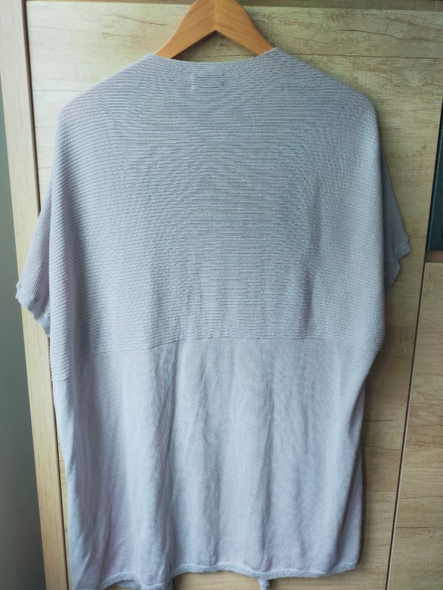 Chaqueta de punto larga fina