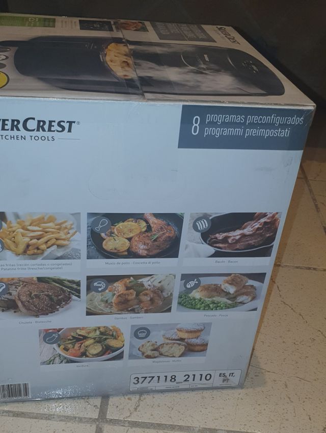 Freidora digital de aire caliente Silver Crest.