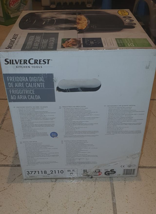 Freidora digital de aire caliente Silver Crest.
