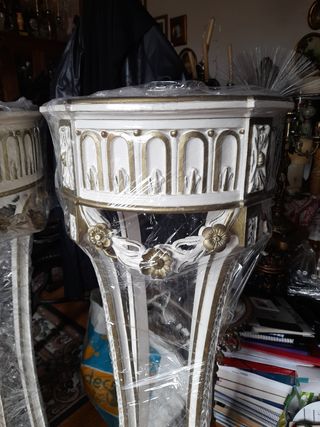 Antiguedad Estante para macetas