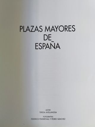 Libro Plazas Mayores de España