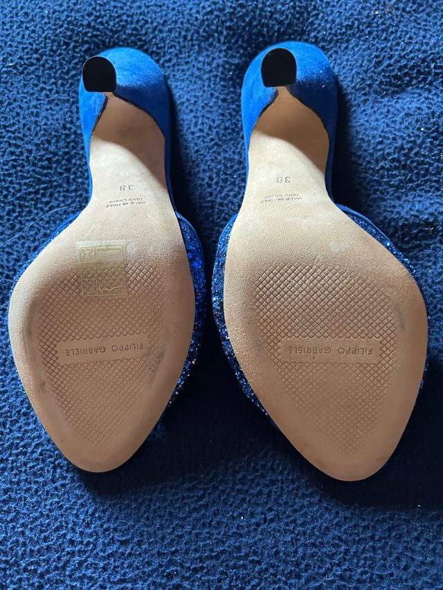 Luxury Shoes “ Filippo Gabriele” sandalo blu