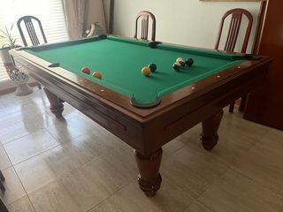 Billar convertible con tapas de mesa