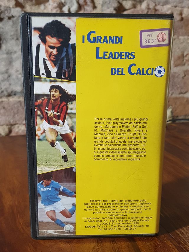 Lotto 2 VHS calcio Merci Michel / I grandi leaders