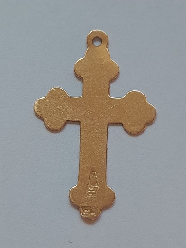Cruz antigüa rusa oro sólido 56 zolotnik