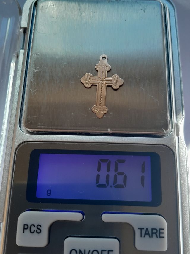 Cruz antigüa rusa oro sólido 56 zolotnik