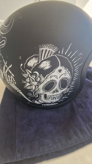 Casco moto DMD nero opaco jet ( S)