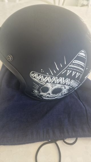 Casco moto DMD nero opaco jet ( S)