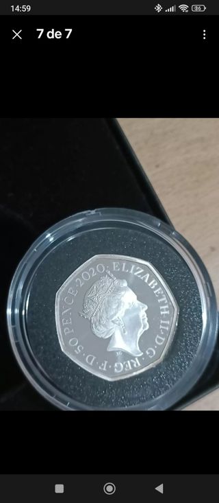 Moneda de plata Brexit Reina Isabel II 2020