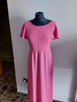 Vestido rosa midi