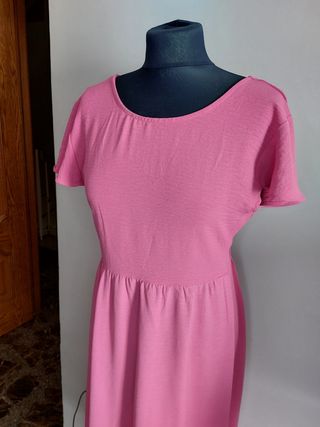 Vestido rosa midi