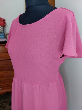 Vestido rosa midi