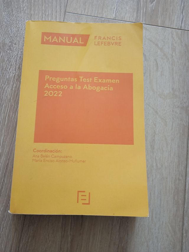 Libro test exámenes acceso a la abogacia