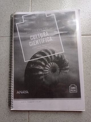 Libro cultura científica 1 bachillerato