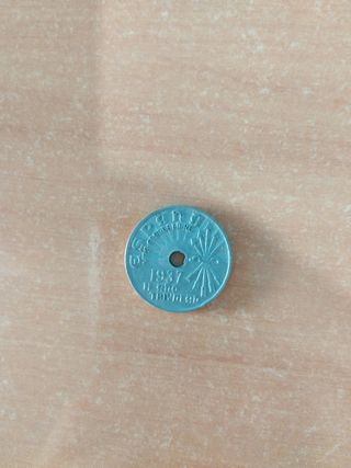 Moneda 25 céntimos 1937