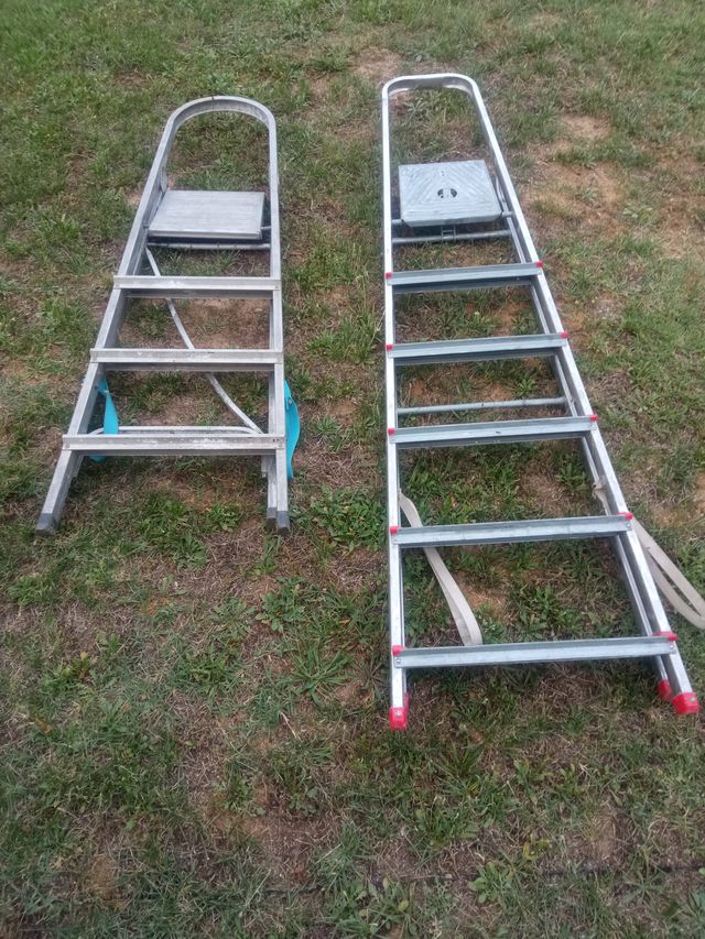 escaleras de aluminio plegables de 4 y 6 peldaños