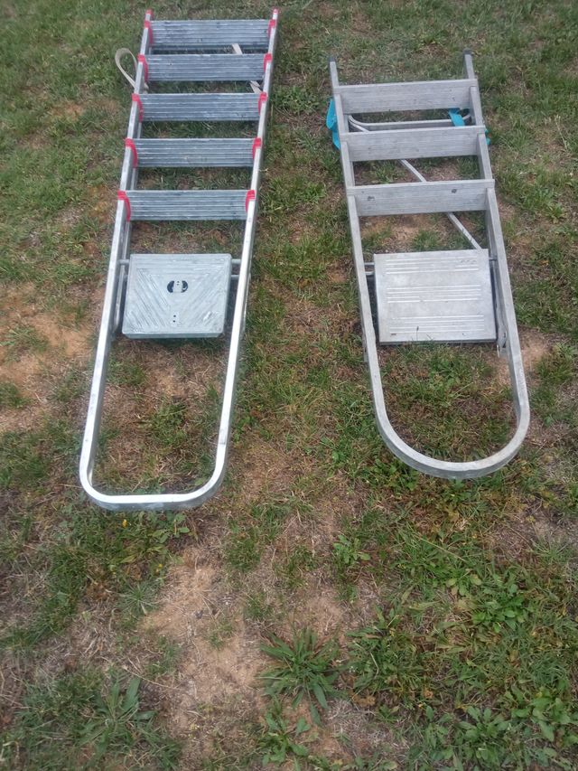 escaleras de aluminio plegables de 4 y 6 peldaños