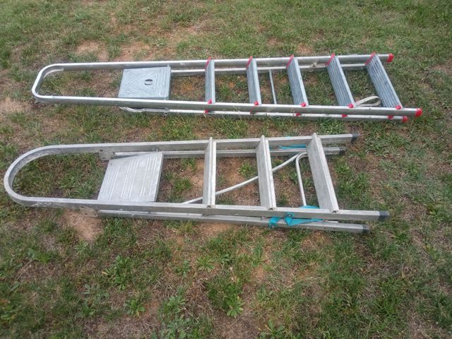 escaleras de aluminio plegables de 4 y 6 peldaños