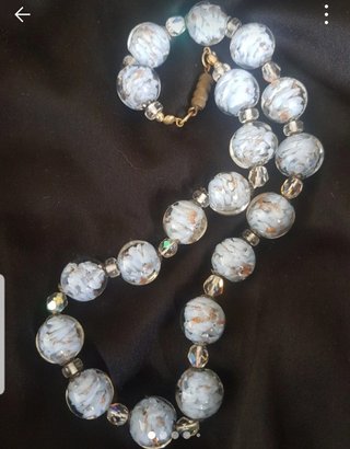 Collar de vidrio de Murano con inserciones de cristal