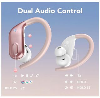 Cuffie Bluetooth auricolari rosa wireless led