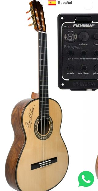 Guitarra española amplificada