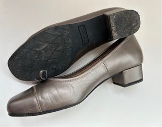 Zapatos Bailarinas Piel Metálico El Corte Ingl