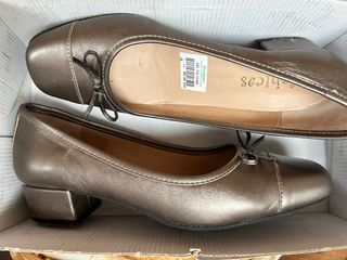 Zapatos Bailarinas Piel Metálico El Corte Ingl