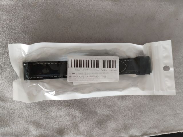 Correa negra caucho para reloj de pulsera