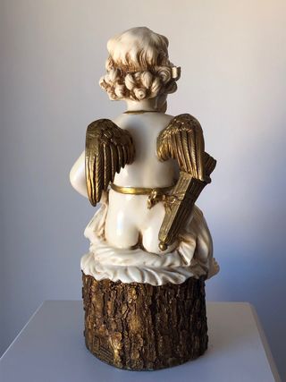 Escultura ángel marmolina antiguo