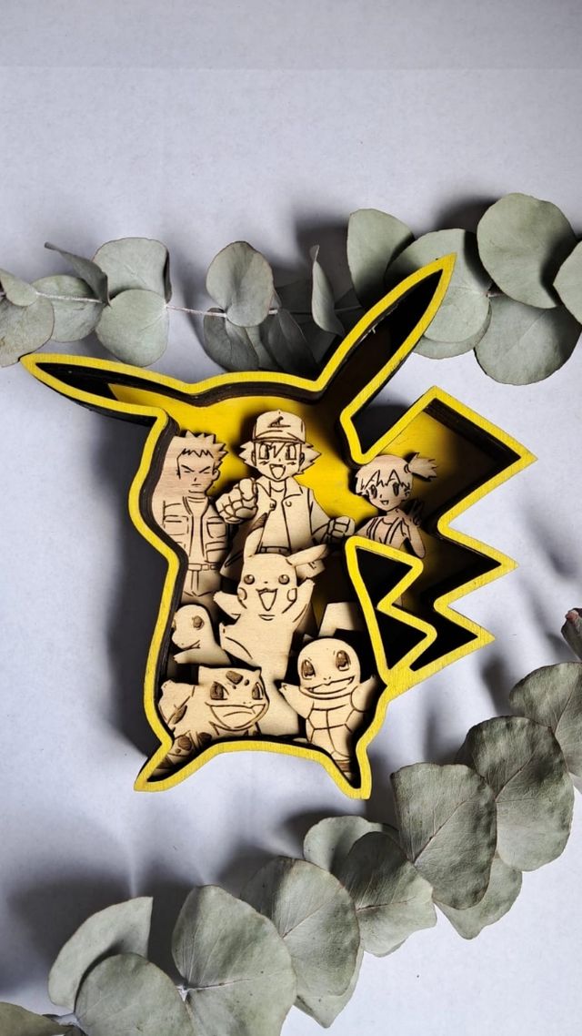 Pieza de arte temática Pokémon pikachu