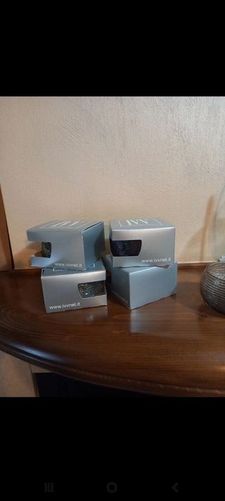 4 coppette in vetro soffiato IVV