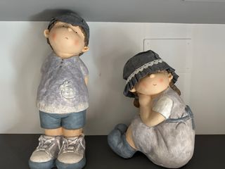 Figura niños ceramica
